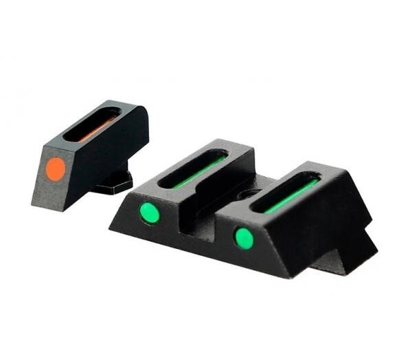 Hausse et guidon en fibre optique pour Glock visée rouge et verte