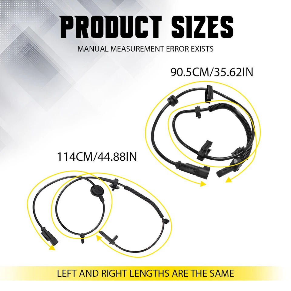 4x Sensor de velocidad de rueda ABS delantero y trasero para Chevrolet Traverse Buick Saturn GMC A Foto 4 de 4