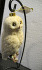 Snowy Owl Rustic Great White Barn Barred Woodland Winter Hedwig Glass Ornament — photo 6