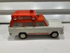 Vintage Late 1960s/70s Tonka USA Pressed Steel Rescue Ambulance Jeep Wagoneer