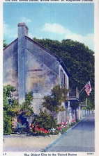 Old Don Toledo House St. Augustine Florida Oldest City US Linen Vintage Postcard