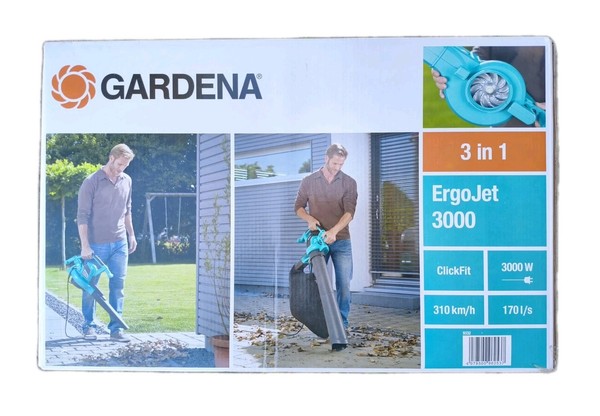 Gardena Ergojet 3000 Laubsauger LaubbläSer HäCksler 3In1 3000W Inkl. Fangsack-image