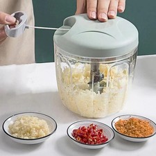 900ML Manual Food Chopper Pull Cord Meat Mincer Garlic Onion Vegetable Cutter