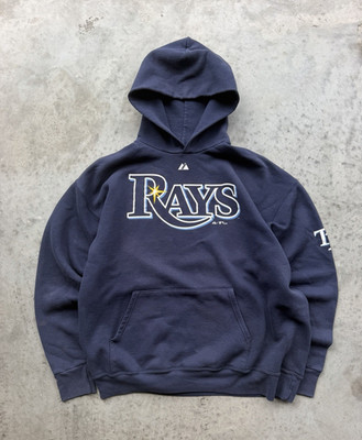 Majestic Tampa Bay Rays MLB Navy Pullover Hoodie Officially Licensed