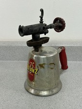 VINTAGE Blow Torch Otto Bernz Co. Red Wood Handles NY USA Handheld