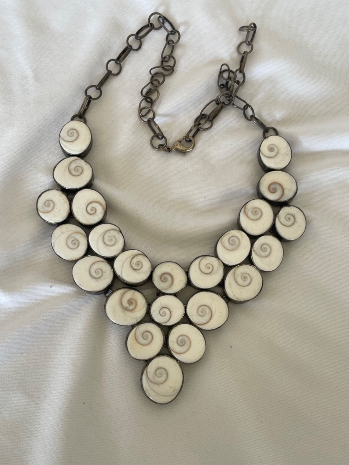 Handcrafted Statement SHIVA EYE SHELL Necklace - … - image 1