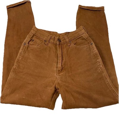 Vintage Jordache Basic Brown Denim Tapered Jeans 100% Cotton Size 3/4  W24