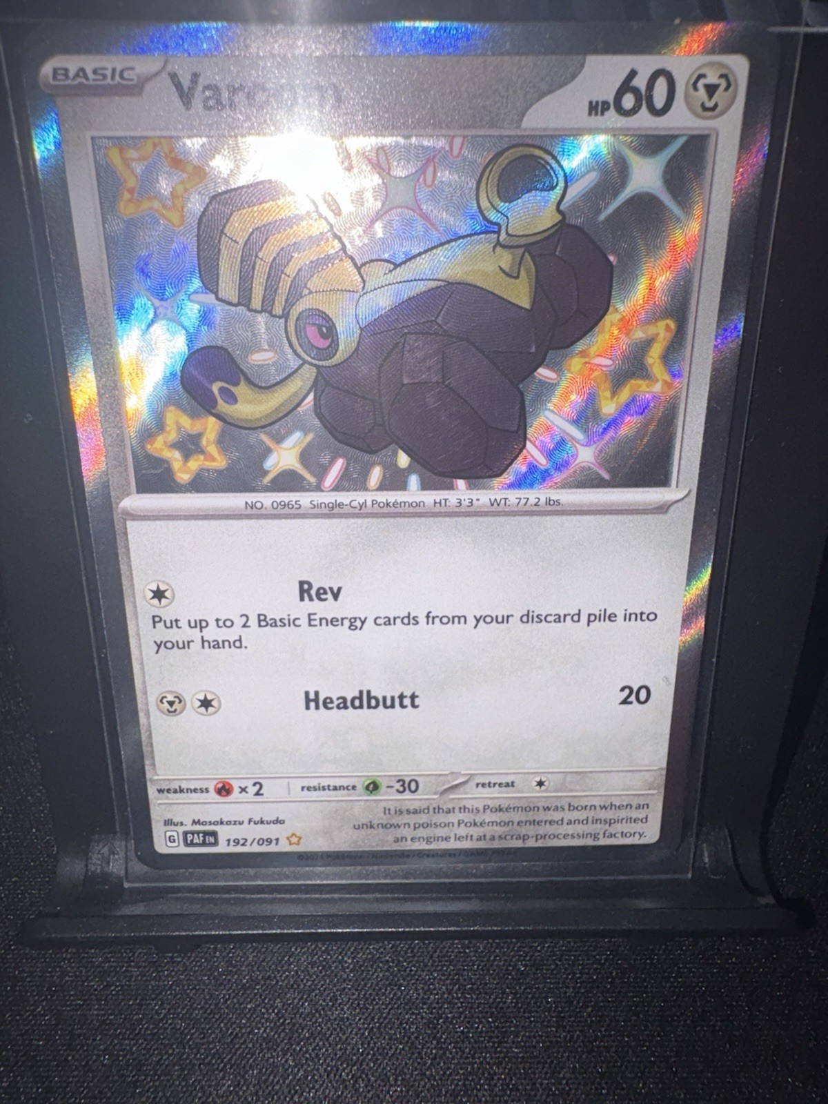 Varoom 192/091 Shiny Rare SV: Paldean Fates NM Pokemon