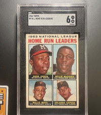 1964 TOPPS #9 NL HOME RUN LEADERS SGC 6
