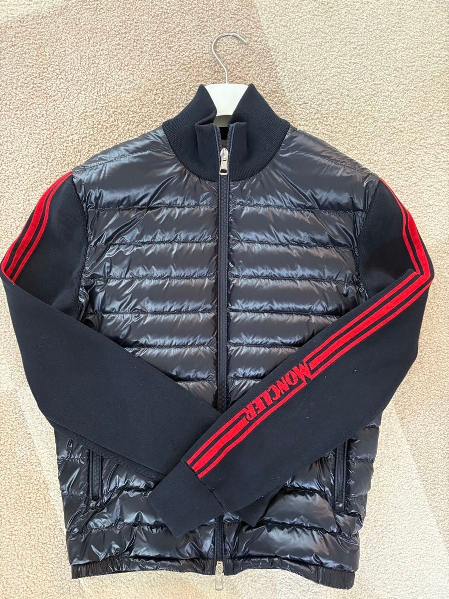 MONCLER TRICOT CARDIGAN Down Knit Jacket Navy Men's Size S from Japan