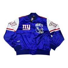 NWT New York Giants Chalk Line Satin Bomber Jacket Men's Medium NFL Football