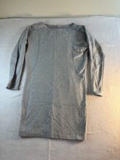 Athleta Women  s Long Sleeve Gray Sweatshirt Dress Med Cotton Blend Casual
