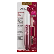 L'Oreal Paris Double Extend Beauty Tubes Lash Extension Washable Mascara, Bla...