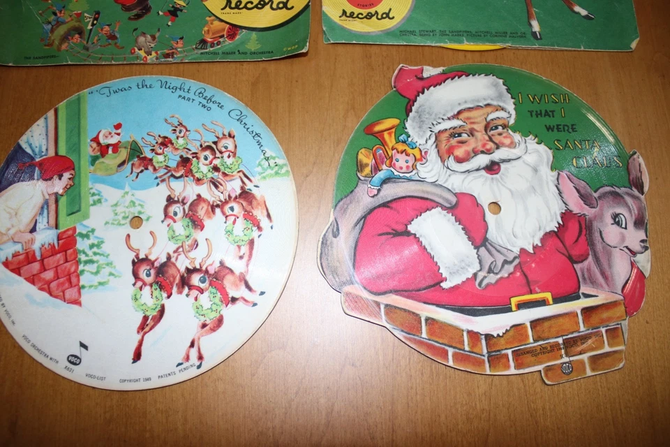 6 Vintage Children's Christmas Golden Records. copyright 1948 to 1951 - Image 2 of 4
