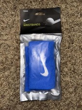 Nike Unisex Tennis Wristband Blue/White Swoosh Nadal/Federer/Alcaraz