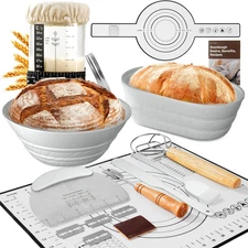 Sourdough Starter Kit with Jar – Complete Sourdough Bread Baking Supplies for Be