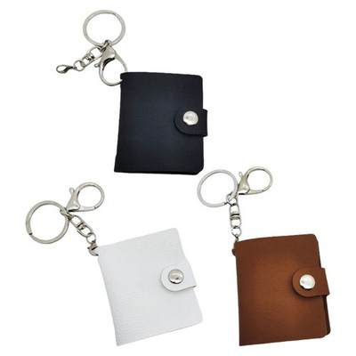Customizable Small Photo Albums Keychains with PU Leather for Unique Souvenirs