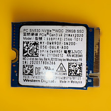 WD PC SN530 256GB NVMe PCIe Gen3 x4 M.2 2230 SSD SDBPTPZ-256G-1012