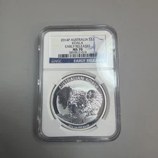 2014-P Australia S$1 Koala NGC MS70 Early Releases