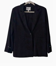 Grey Lab Anthropologie Black Blazer Size Smal...