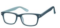 Brille Mit Klaren GläSern, Klassischer Sunoptic Cp156C-Rahmen, Blau