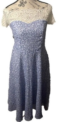 Vintage Disney Cinderella Dress Lace Blue Purple Size Small ULTRA RARE