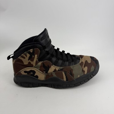 Jordan Air Jordan 10 Retro Shoes Mens 10 Woodland Camo Basketball