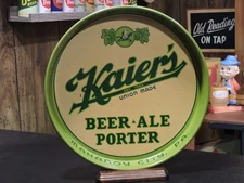 KAIER'S BEER * ALE * PORTER CHAS D. KAIER MAHANOY CITY, PA. 12" BAR SERVING TRAY