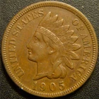 1905 Indian Head Cent - Full Sharp LIBERTY and the Diamond Details on Ribbon