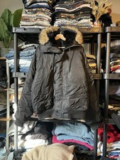 Vintage Military Jacket Mens XL Black Type N-2B USAF Cold Weather Parka Flight