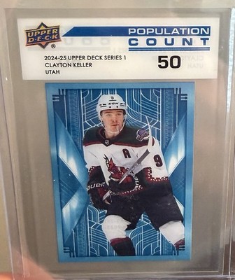 2024-25 Upper Deck Population Count 50 #PC-18 Clayton Keller - Utah Arizona