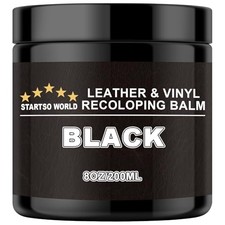 Leather Repair Kit for Furniture, Leather Dye, Leather Recoloring Balm Black