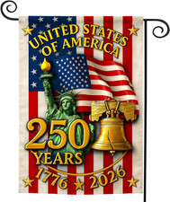 250Th Anniversary Garden Flag 1776-2026 Patriotic 250 Years Banner 4Th of July S