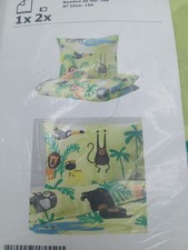 Ikea Jungle Full / Queen Duvet  Cover + 2 Pillowcases  Djungelskog Animals  NEW