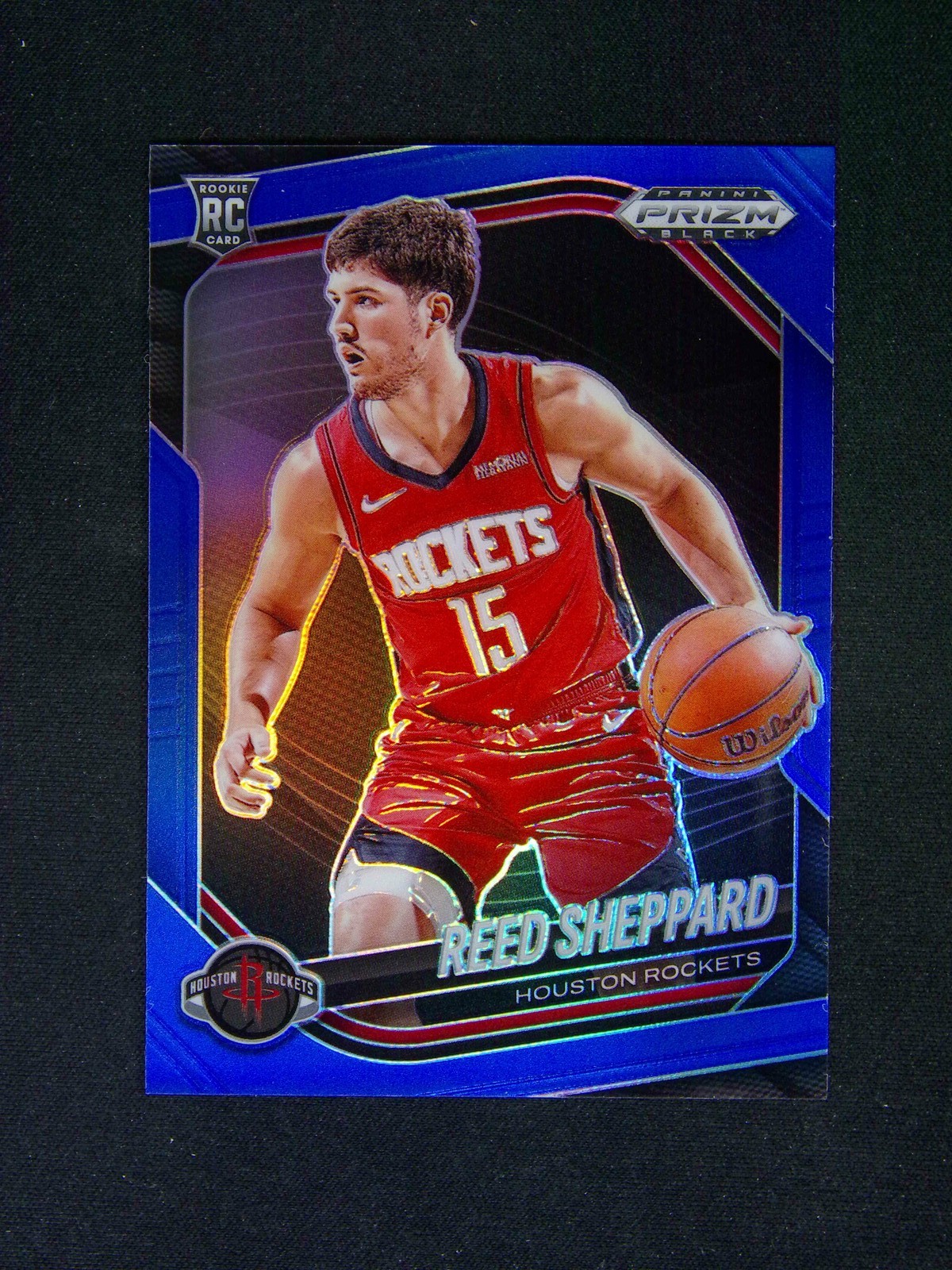 2024-25 Panini Prizm Black Reed Sheppard #145 RC Rookie Blue /199
