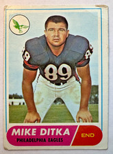 1968 Topps - Mike Ditka #162 Wearing Chicago Bears Uniform