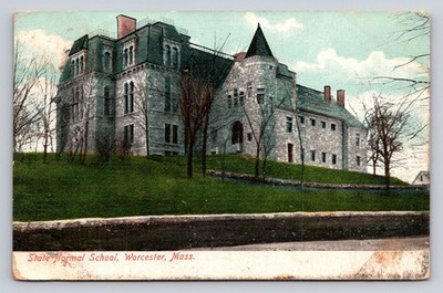 State Normal School Worcester MA Postcard 1908 Metropolitan News Co.