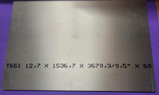 1/2" (.500) 6061-T651 Commercial Grade Aluminum Plate  13" X 24"