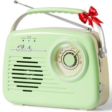 Radios Portable AM FM, Vintage Transistor Radio with Bluetooth Battery Operated