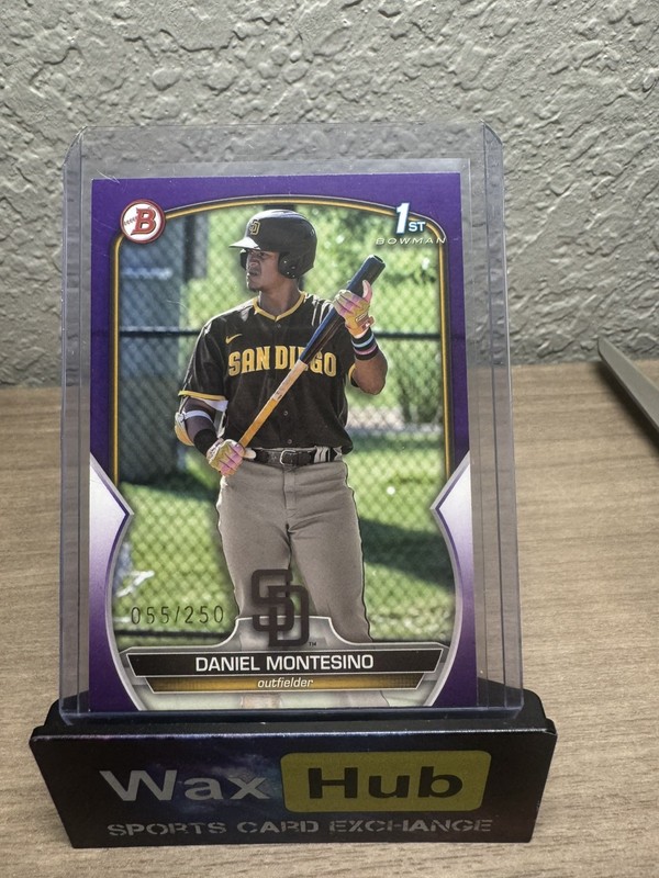 2023 Bowman #BP-114 Daniel Montesino Prospects Purple #/250 San Diego Padres