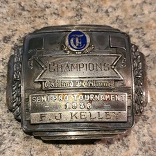 1936 Champions Semi-Pro Tournament Oakland Tribune Baseball Belt Buckle (1)