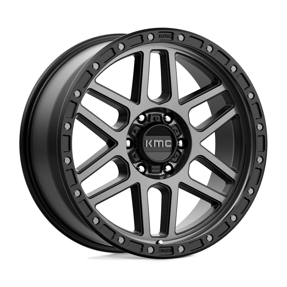 Kmc KM544 Mesa 17x9 +18 Satin Black w/ Gray Tint Wheel 6x139.7 (QTY 1)