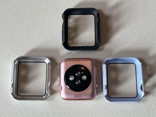 Apple Watch Pink Series 1 38mm For Parts Or Repair - Untested ***READ** W/ Cases - Picture 3 of 7