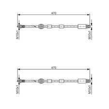 2X BOSCH BREMSSCHLÄUCHE VORNE PASSEND FÜR FORD MONDEO JAGUAR X-TYPE LINKS+RECHTS