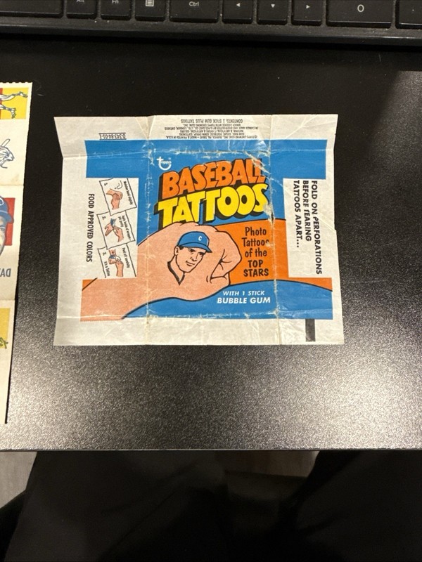 1971 Topps Baseball Tattoos Wax Wrapper