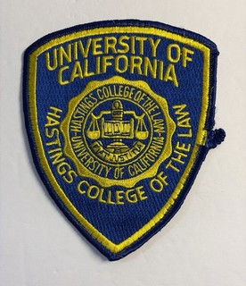 UNIVERSITY OF CALIFORNIA HASTINGS COLLEGE OF THE LAW POLICE PATCH #D46