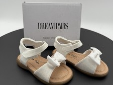 Dream Pairs Toddler Girls Summer Bow Sandal - White -Cute - Size 5T - New In Box