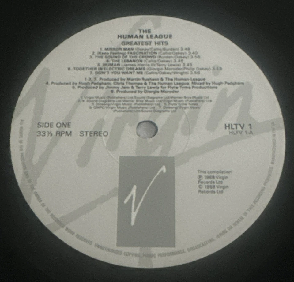 The Human League Greatest Hits Vinyl LP Record 1988 UK Album 12’’ VG+ / VG+ - Image 4 of 4