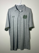 Under Armour Notre Dame Irish Polo Shirt Performance Shamrock Series 2016 Men XL