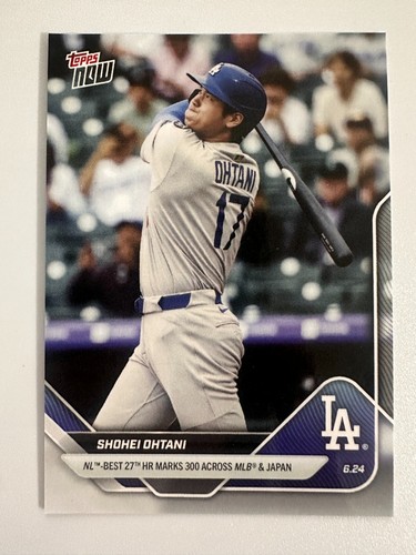 2025 TOPPS NOW MLB #346 Shohei Ohtani 27th HR Total 300th HR Los Angeles Dodgers